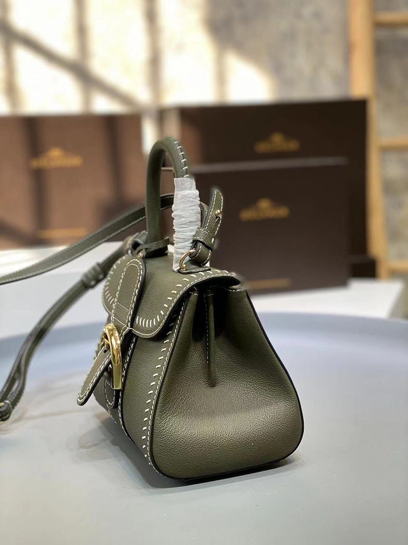 21-22AW デルボー カーフスキン ブリヨン ショルダー ハンドバッグ 偽物 2サイズ☆送料込 AA0406ADW0AKSP