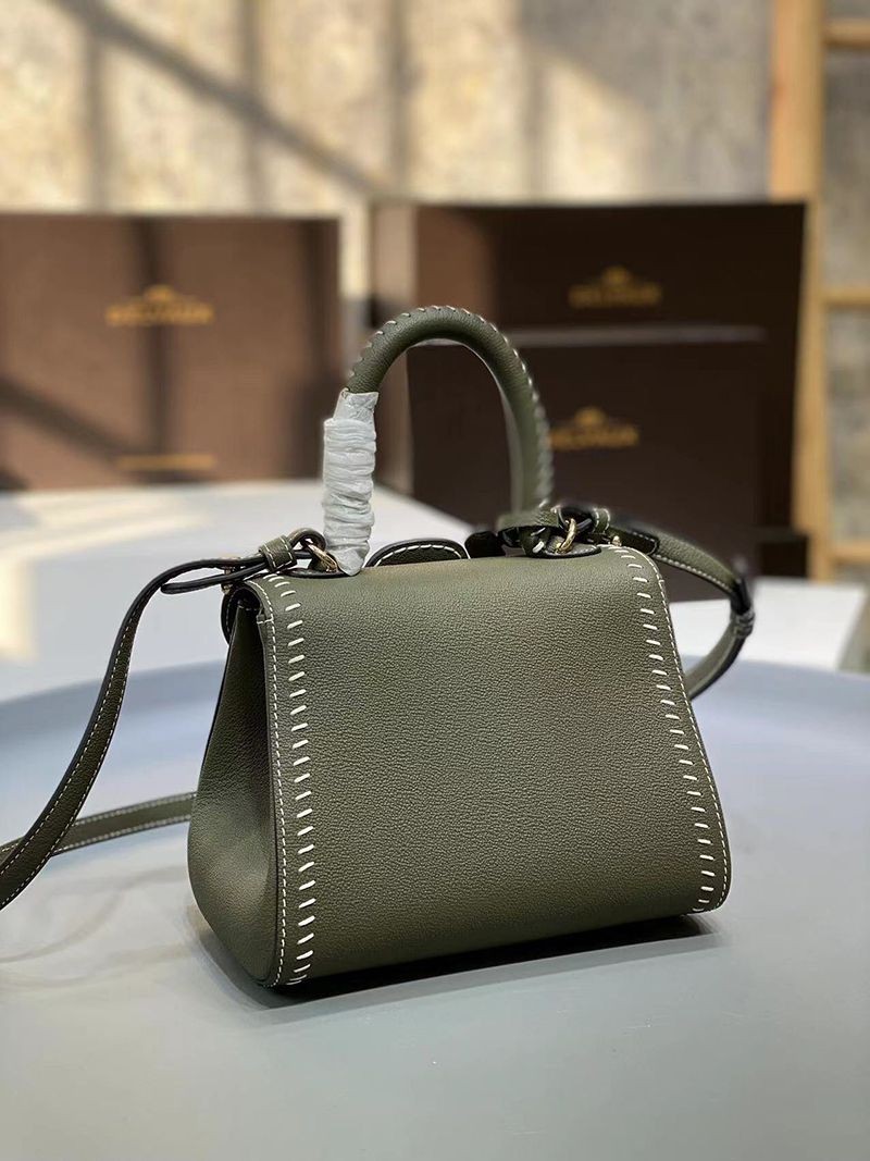 21-22AW デルボー カーフスキン ブリヨン ショルダー ハンドバッグ 偽物 2サイズ☆送料込 AA0406ADW0AKSP