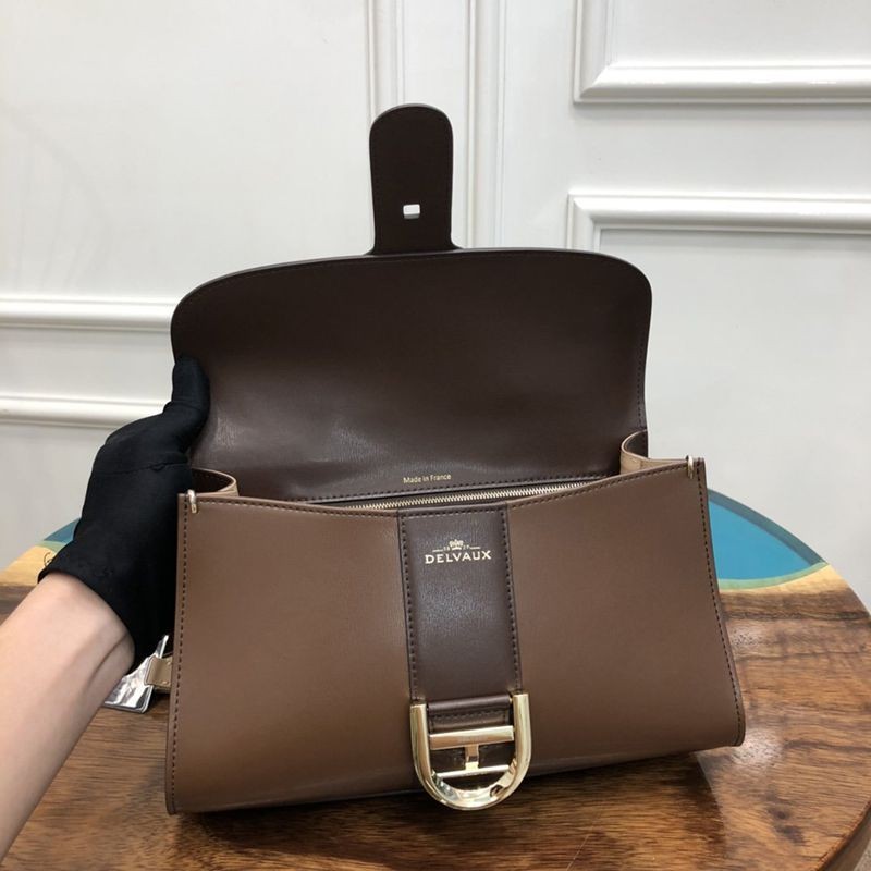 定番【DELVAUX 偽物】カーフスキン ブリヨン MM ショルダー ハンドバッグ 3サイズ Des63290