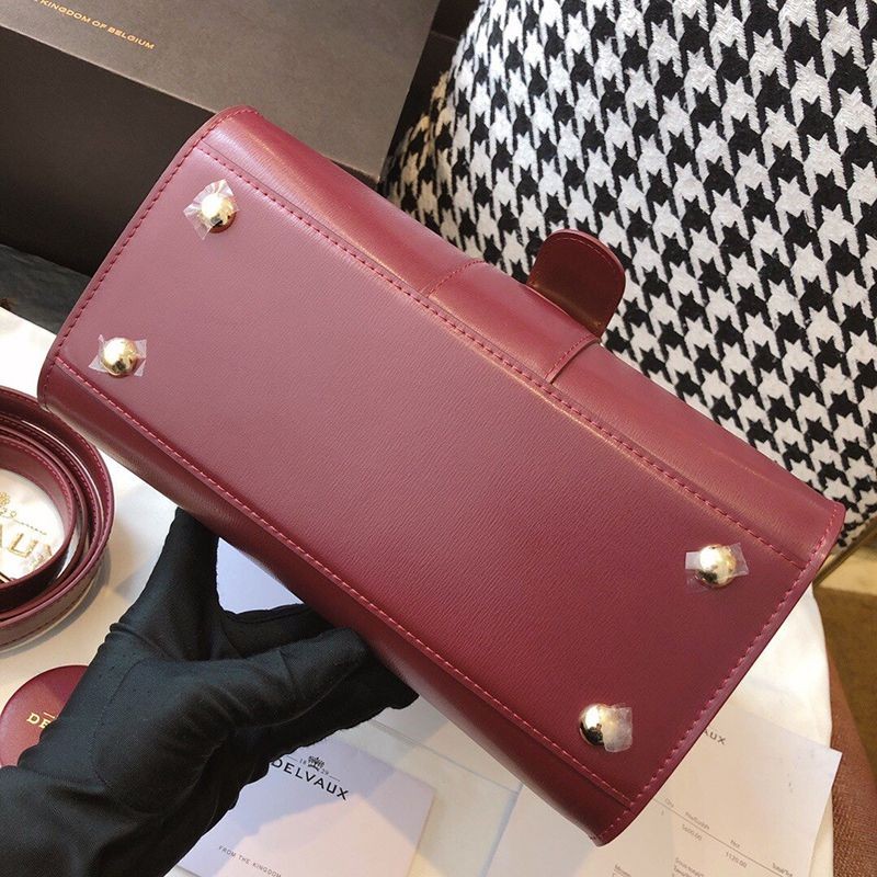 【デルボー ハンドバッグ コピー】ブリヨン Ivoryステッチ ミディアムハンドバッグ Det82089