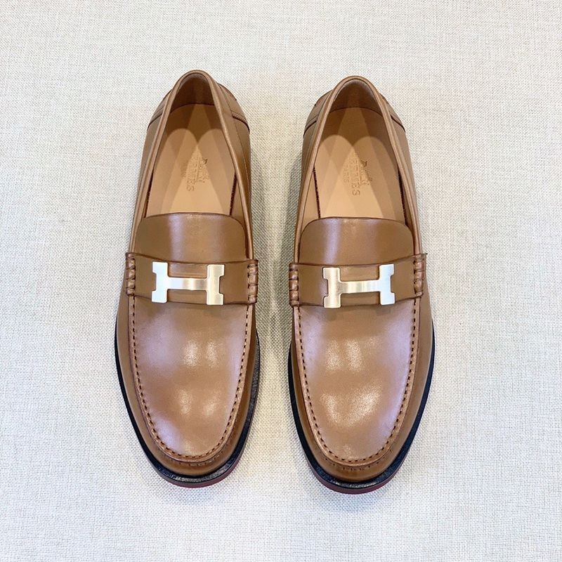 【人気】エルメス Paris パリ "H" ロゴ ローファー スーパーコピー ery72137