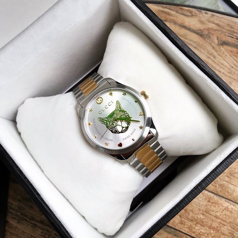 ★日本!!人気!グッチ G-タイムレス ウォッチ 偽物☆猫 38mm/27mm 腕時計 YA126596