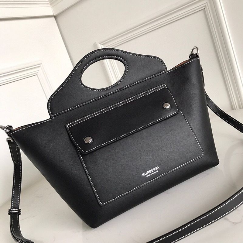 ★日本!!人気!バーバリー ミニ トップステッチレザー ポケットバッグ コピー 3WAY Baw68643
