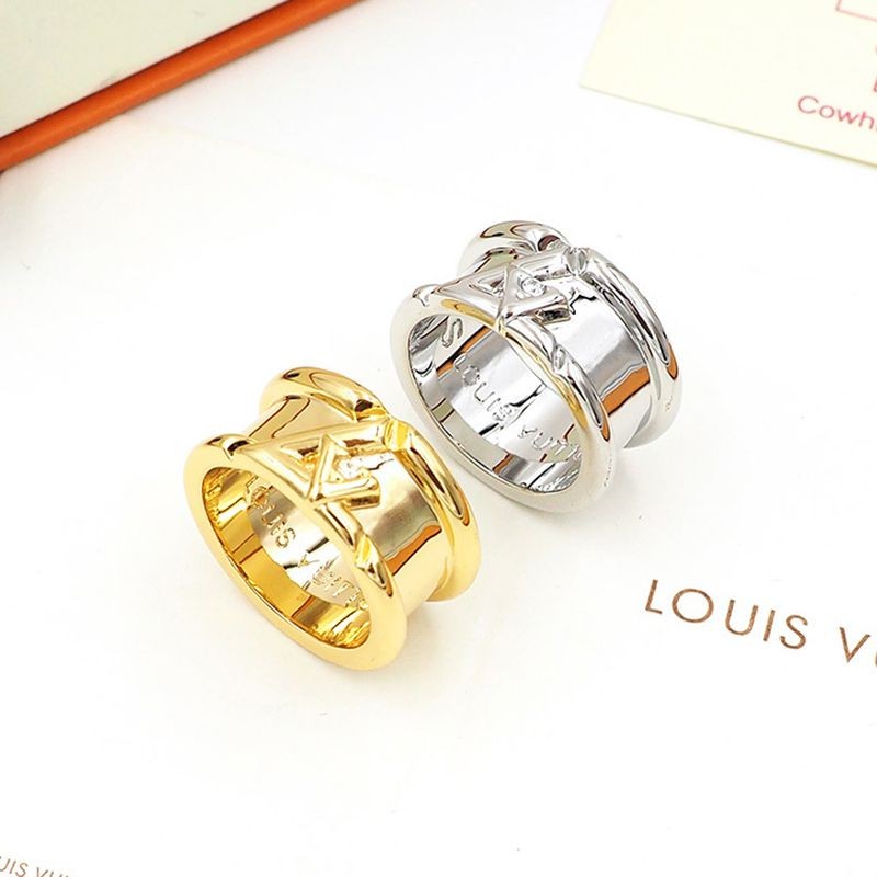 ★日本!!人気!ルイヴィトン☆バーグ バンドー LV リング 偽物 シルバー/ゴールド 2色 Q9059A
