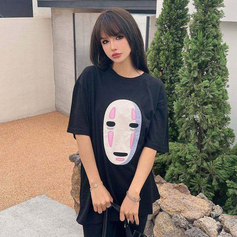 ロエベ×スタジオジブリ 偽物 カオナシ クルーネック Tシャツ lox58214
