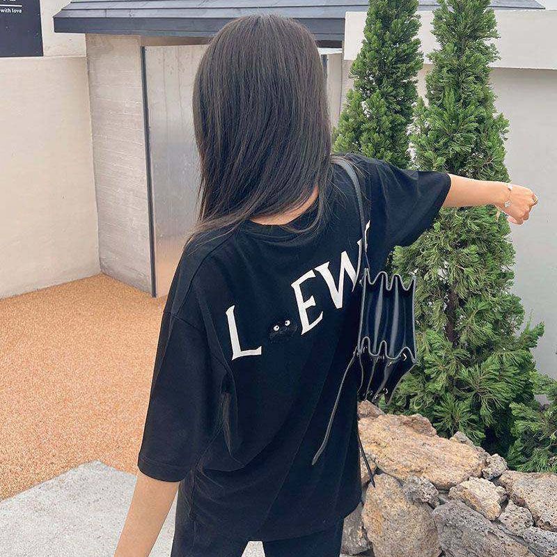 ロエベ×スタジオジブリ 偽物 カオナシ クルーネック Tシャツ lox58214