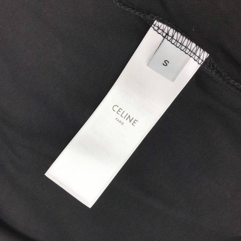 大人気!セリーヌ 偽物 ルーズ Tシャツ コットン ブラック Cer62947