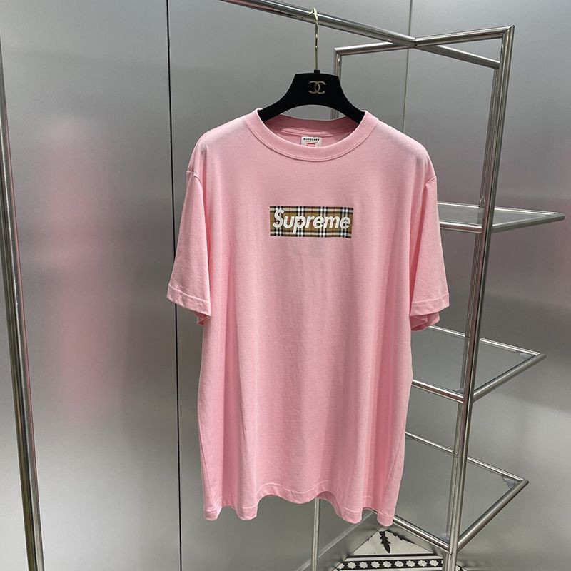 ★日本!!人気!コラボ シュプリーム × バーバリー ボックスロゴ Tシャツ コピー Shv94864