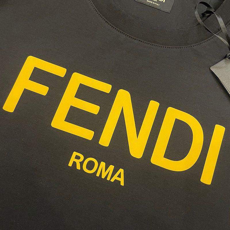 フェンディ◆クルーネックロゴジャージーTシャツ fev16119