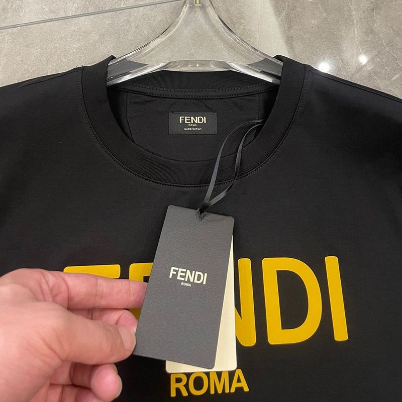 フェンディ◆クルーネックロゴジャージーTシャツ fev16119