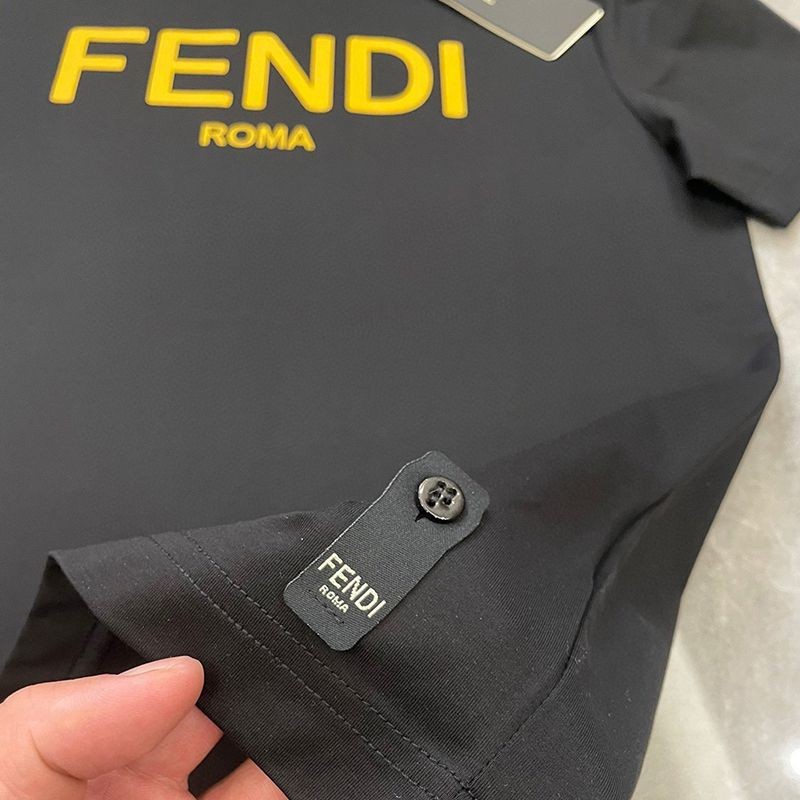 フェンディ◆クルーネックロゴジャージーTシャツ fev16119