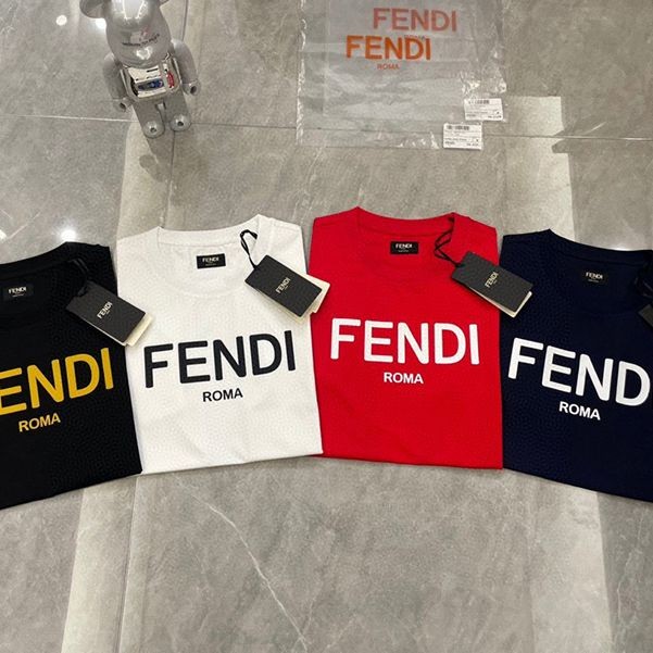 フェンディ◆クルーネックロゴジャージーTシャツ fev16119