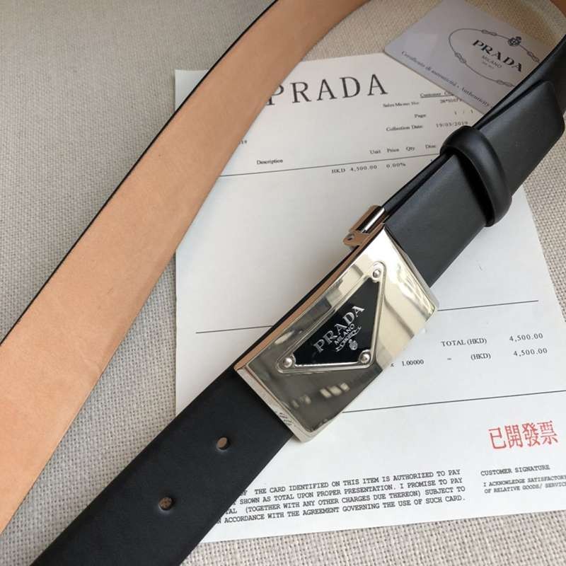 定番21AW!プラダ リバーシブル ベルト 激安 3.5cm puw90220