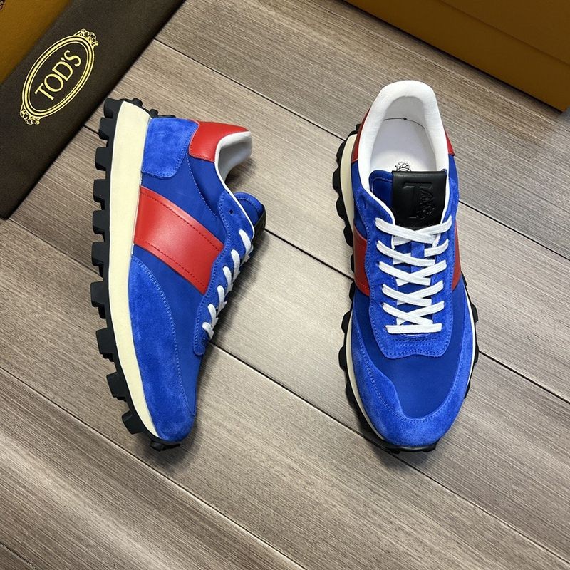 超話題!TODS スエード&ファブリックスニーカー スーパーコピー tow39343