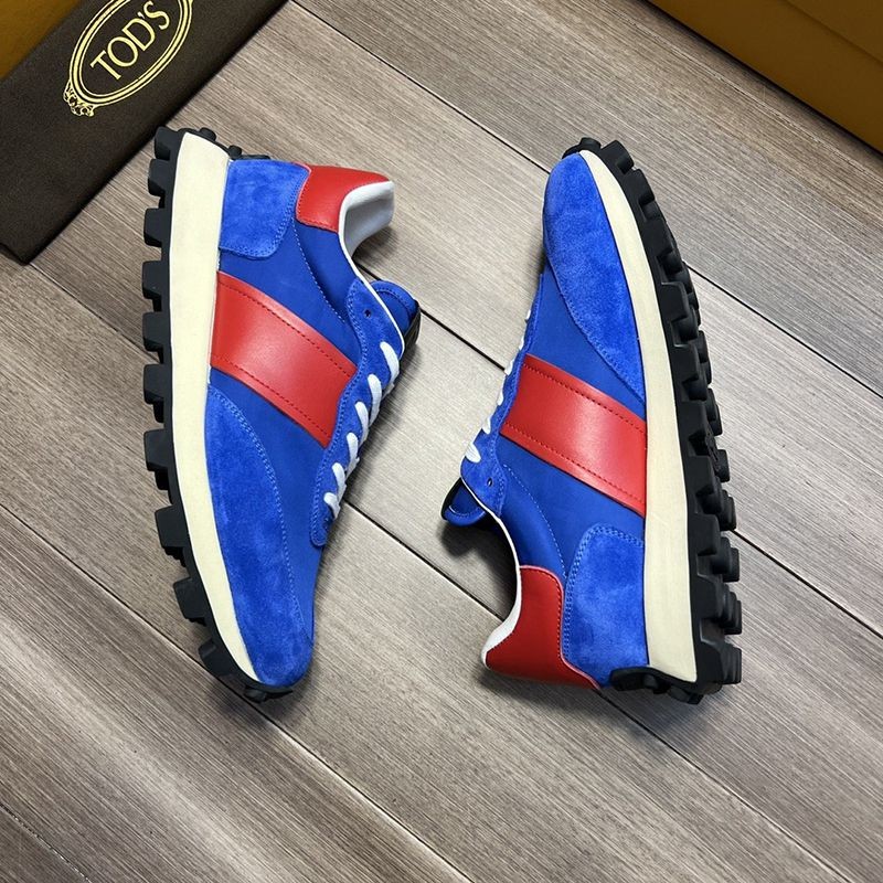 超話題!TODS スエード&ファブリックスニーカー スーパーコピー tow39343