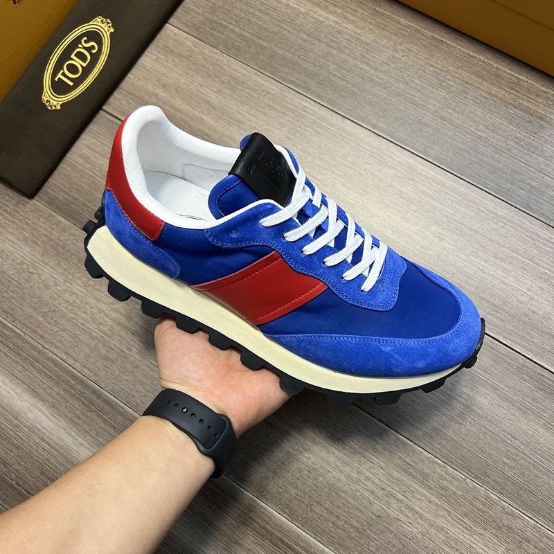 超話題!TODS スエード&ファブリックスニーカー スーパーコピー tow39343