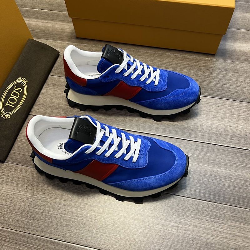 超話題!TODS スエード&ファブリックスニーカー スーパーコピー tow39343