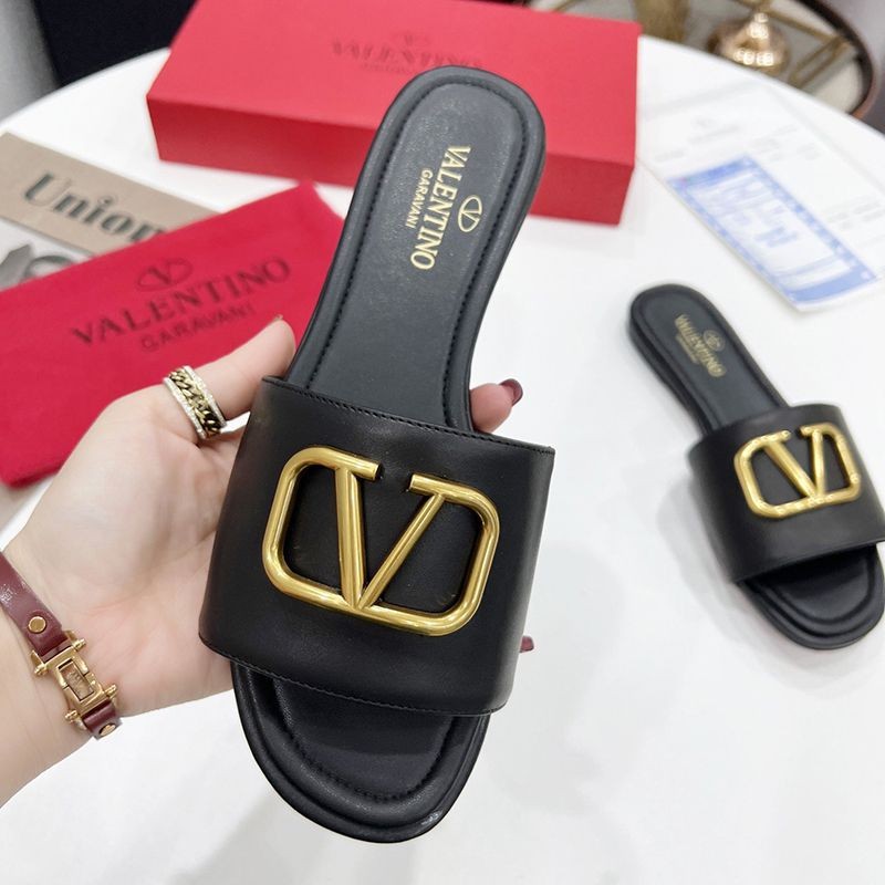 ヴァレンティノ★VLOGO レザースライドサンダル 偽物