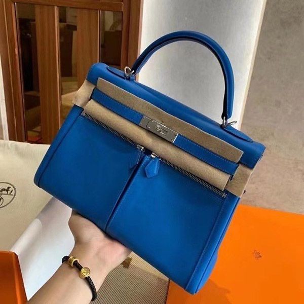 大人気!エルメス ケリー 偽物 32cm 内縫トゴ シルバー金具 erg23146