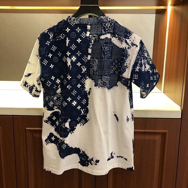 【大人気】ルイヴィトン モノグラムバンダナプリント Tシャツ パロディ vud06216