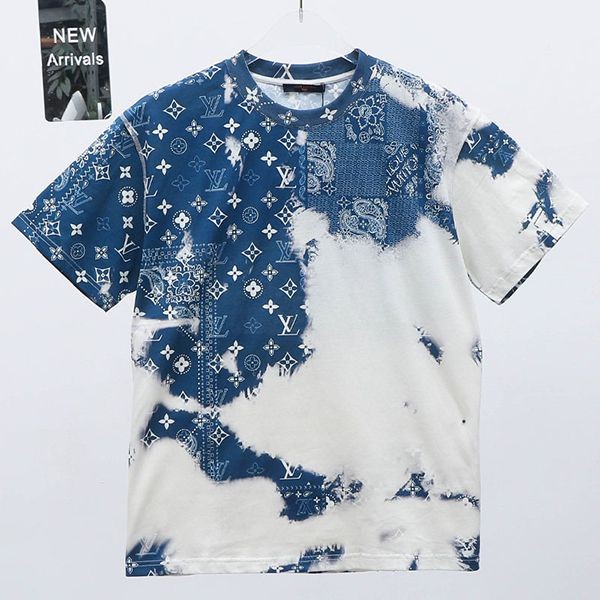 【大人気】ルイヴィトン モノグラムバンダナプリント Tシャツ パロディ vud06216