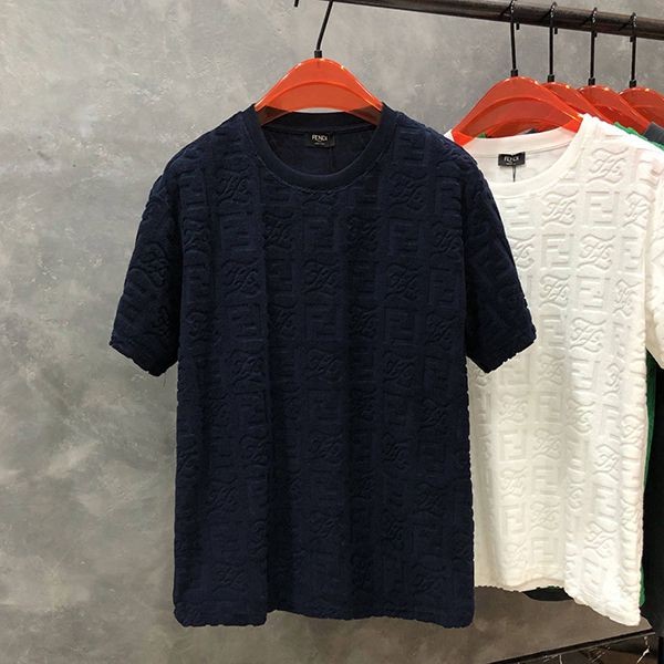 フェンディ FFロゴ モノグラム ブラック Tシャツ 偽物 3色 few32608
