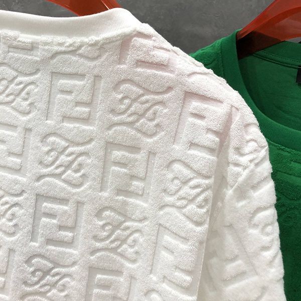 フェンディ FFロゴ モノグラム ブラック Tシャツ 偽物 3色 few32608