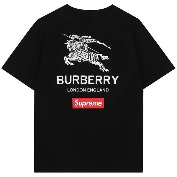 セール ♪コラボ シュプリーム × バーバリー ボックス ロゴ Tシャツ 偽物 2色 Bad48161