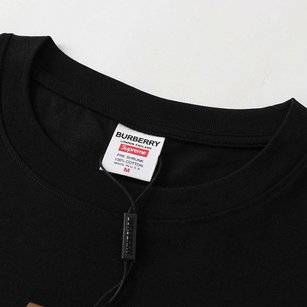 セール ♪コラボ シュプリーム × バーバリー ボックス ロゴ Tシャツ 偽物 2色 Bad48161