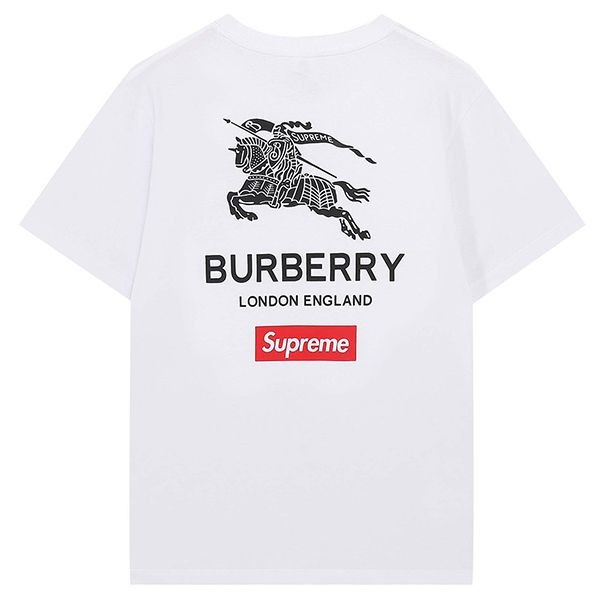 セール ♪コラボ シュプリーム × バーバリー ボックス ロゴ Tシャツ 偽物 2色 Bad48161