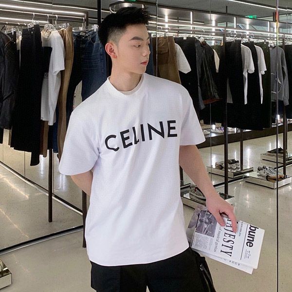 セリーヌ Tシャツ コピー クラシック ロゴ クルーネック 2X308916G コットンジャージー 半袖