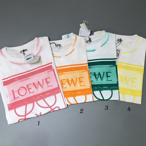 ロエベ コットン アナグラム フォトコピー Tシャツ 4色 loj82937