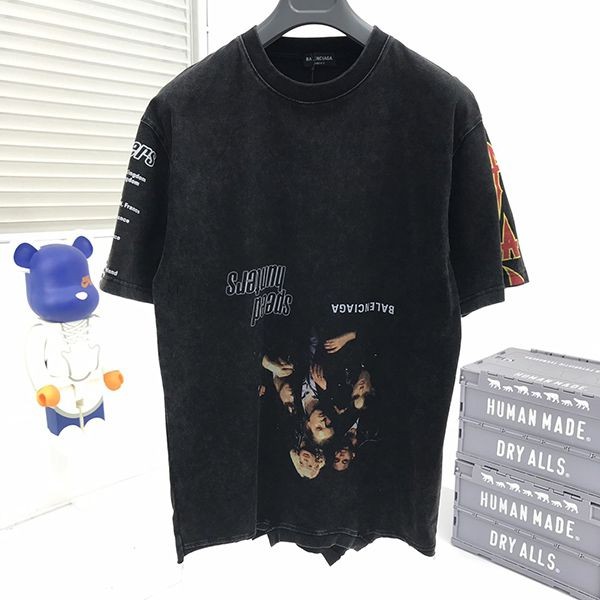 ★日本!!人気!バレンシアガ ヴィンテージジャージー逆さま特大Tシャツ bal13702