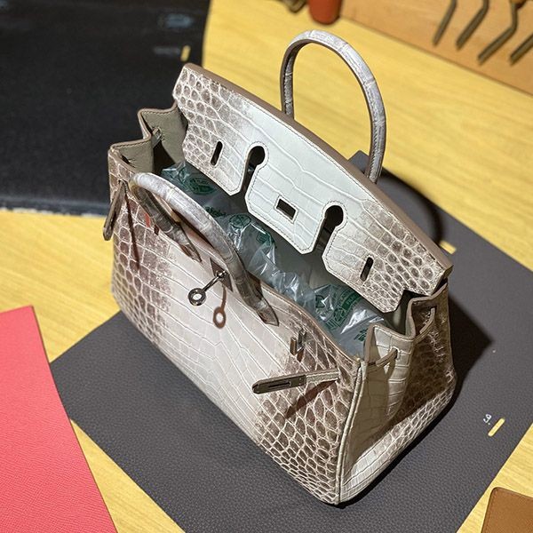 【クロコダイル ヒマラヤ】★エルメス バーキン30 ヒマラヤ シルバー金具 erp08775
