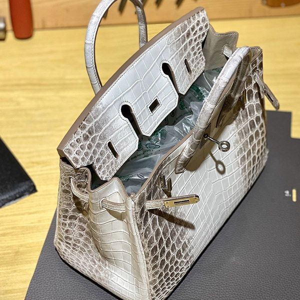 【クロコダイル ヒマラヤ】★エルメス バーキン30 ヒマラヤ シルバー金具 erp08775