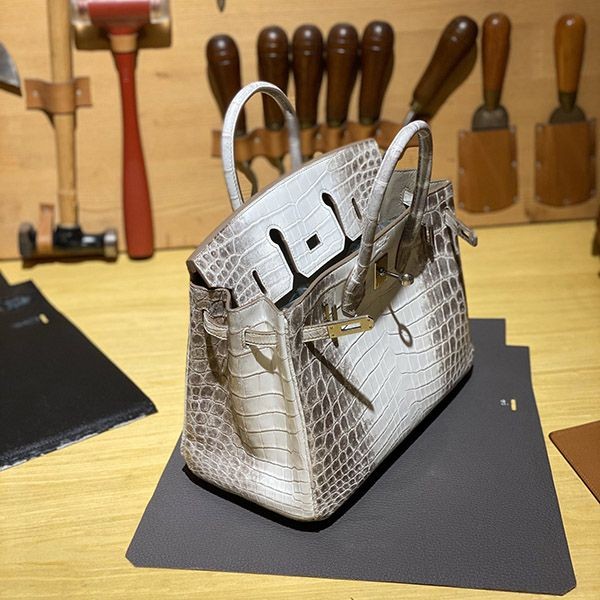 【クロコダイル ヒマラヤ】★エルメス バーキン30 ヒマラヤ シルバー金具 erp08775