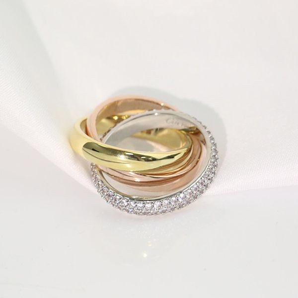 ★日本!!人気!カルティエ 18K リング ダイヤ トリニティリング 偽物 kar27093