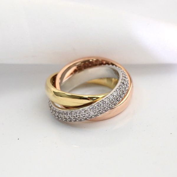 ★日本!!人気!カルティエ 18K リング ダイヤ トリニティリング 偽物 kar27093