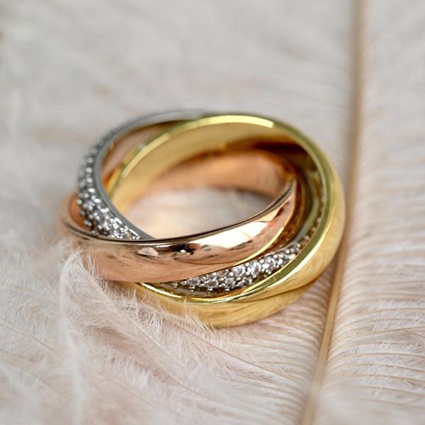 ★日本!!人気!カルティエ 18K リング ダイヤ トリニティリング 偽物 kar27093