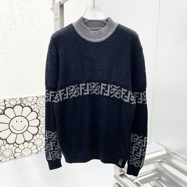 ★日本!!人気!フェンディ PULLOVER メンズ FFロゴ ハイネック ニット 偽物 2色 FZY310AITTF0QA1