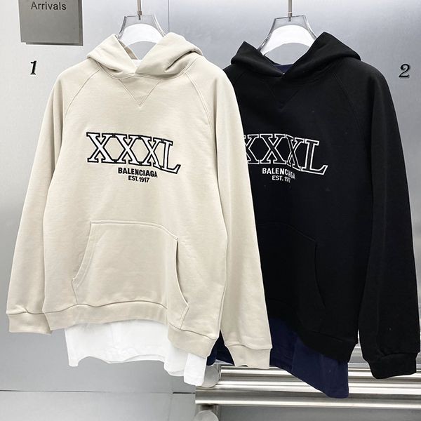 バレンシアガ XXXL ロゴ フリース フーディ コットン 偽物 2色