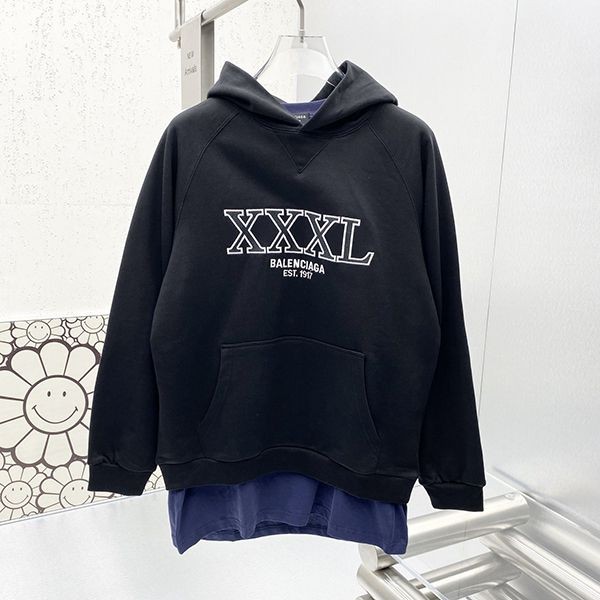 バレンシアガ XXXL ロゴ フリース フーディ コットン 偽物 2色