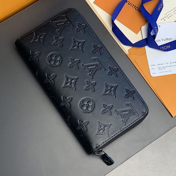 ルイヴィトン ジッピーウォレット コピー モノグラム シャドウ 長財布 ノワール M62902