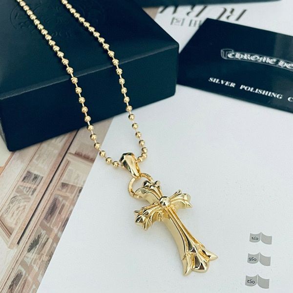 クロムハーツ コピー ゴールド クロス チェーン ネックレス Kur21950