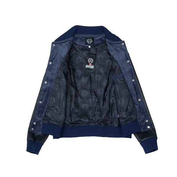 クロムハーツ 偽物 LETTERMAN ジャケット レザーパッチ Kud18156