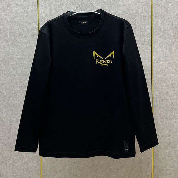 n級 おすすめフェンディ アジュール刺繍FF 長袖クルーネックTシャツ 偽物 2色 fer21952