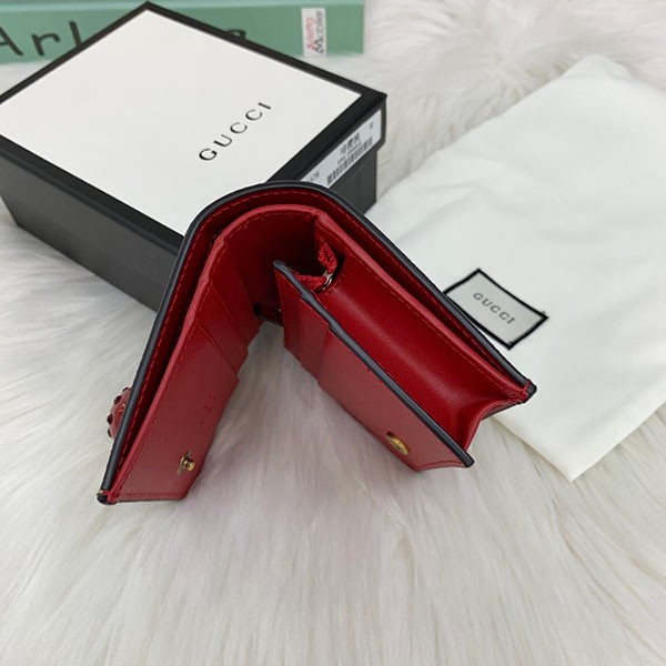 大人気!グッチ さくらんぼ 財布 コピー★かわいいチェリー GGスプリーム キャンバス カードケース(コイン&紙幣入れ付き) gus37265
