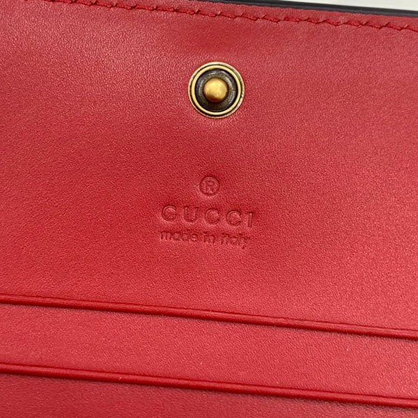 大人気!グッチ さくらんぼ 財布 コピー★かわいいチェリー GGスプリーム キャンバス カードケース(コイン&紙幣入れ付き) gus37265