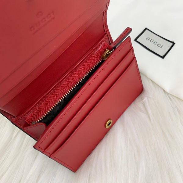 大人気!グッチ さくらんぼ 財布 コピー★かわいいチェリー GGスプリーム キャンバス カードケース(コイン&紙幣入れ付き) gus37265