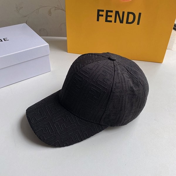 注目★フェンディ偽物 FFモチーフ キャンバス ロゴ ベースボールキャップ fer93871